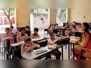 Classrooms out of bounds, temple compound turns school in Gautam Buddha Nagar