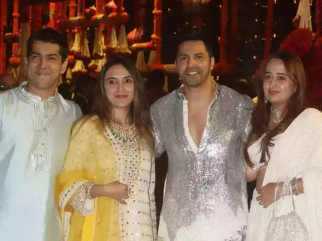 Varun Dhawan Sizzles In Silver Ambanis Host Ganesh Chaturthi At