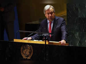 N. Secretary-General Antonio Guterres speaks at the start of the United Nations (UN) General Assembly on September 19, 2023 in New York City.