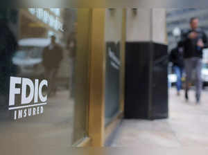 FILE PHOTO: FDIC Insured sign is displayed at a First Republic Bank in Boston