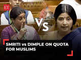 Women's quota bill: Dimple Yadav bats quota for Muslims, Smriti Irani cites rules