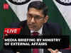 India-Canada Spat: MEA briefing by spokesperson Arindam Bagchi | LIVE