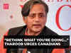 Canada-India spat: 'Urge Canadians rethink what they're doing...', says Congress leader Shashi Tharoor