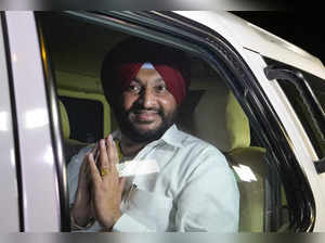 New Delhi: Congress MP Ravneet Singh Bittu arrives for the floor leaders meeting...