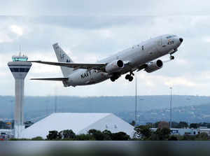 FILE PHOTO: A U.S. Navy P-8 Poseidon aircraft takes off from Perth International Airport