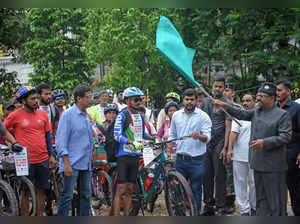 Kolkata, Sep 22 (ANI): West Bengal Governor CV Ananda Bose flags off a bicycle r...