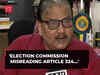 RJD’s Manoj Jha questions reliability of EVMs, says 'EC misreading Article 324…'