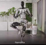 Elon Musk showcases Tesla humanoid robot performing Yoga, Namaste