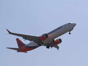 FILE PHOTO: Akasa Air passenger aircraft prepares to land at Chhatrapati Shivaji International in Mumbai