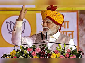 **EDS: IMAGE VIA @narendramodi** Jaipur: Prime Minister Narendra Modi addresses ...