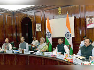 New Delhi, Aug 02 (ANI): Union Finance Minister Nirmala Sitharaman chairs the 51...