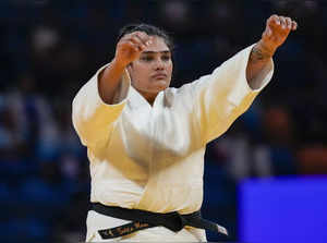Hangzhou: India's Tulika Maan competes during women's 78kg category judo match a...