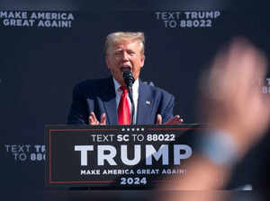 Former President Donald Trump speaks to a crowd during a campaign rally on September 25, 2023 in Summerville, South Carolina.