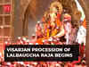 Watch: Visarjan procession of Lalbaugcha Raja begins; devotees bid farewell to their favourite deity