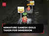 Ganesh Visarjan: Miniature Ganesh Idols taken for Immersion in hand-made toy train in Telangana’s Hyderabad, watch!