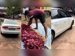 Watch: Kerala farmer takes Audi A4 to sell vegetables in roadside market