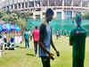Towering Hyderabad pacer Nishanth Saranu draws eyes in Pakistan's training session