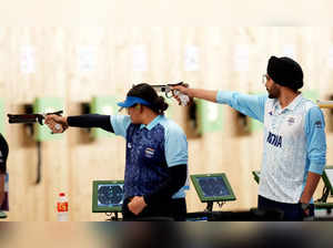 Hangzhou: Indian shooters Divya Thadigol Subbaraju and Sarabjot Singh compete in...