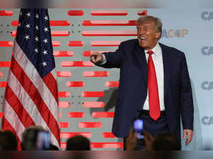 Former U.S. President and Republican presidential candidate Trump at fall convention of the California Republican Party in Anaheim