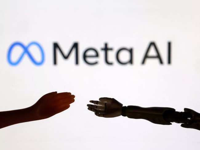Illustration shows Meta AI logo