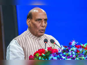 New Delhi: Defence Minister Rajnath Singh addresses during the 'Defence Accounts...