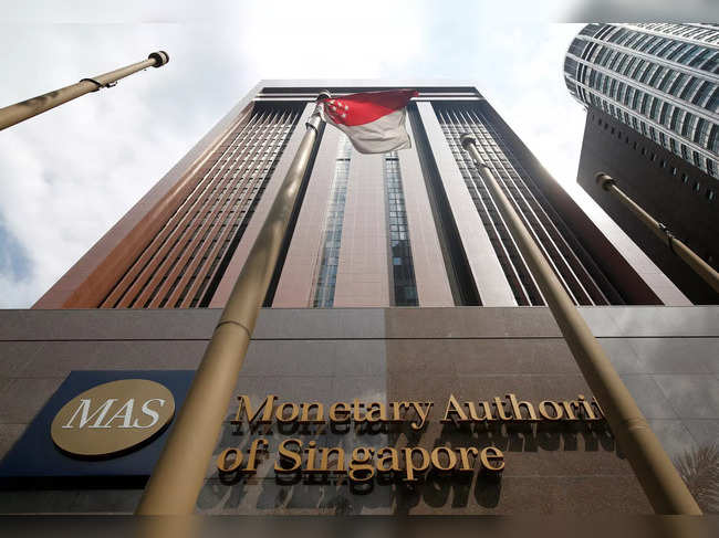 FILE PHOTO: A view of the Monetary Authority of Singapore's headquarters in Singapore