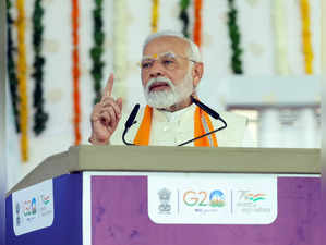 Chittorgarh, Oct 02 (ANI): Prime Minister Narendra Modi addresses at the unveili...