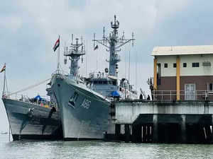 Indian Navy's First Training Squadron warships reach Malaysia