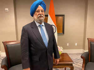 FILE PHOTO: Indian Petroleum Minister Puri launches an auction of offshore oil and gas blocks in Houston