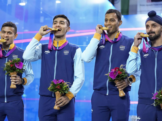 India Squash Men's team-Gold