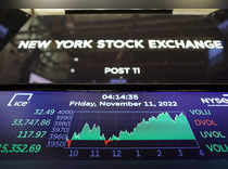 Dow Jones Industrial Average seen after the market close on the trading floor at the New York Stock Exchange in Manhattan