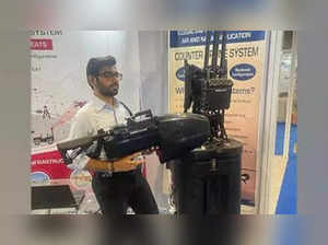 Dronaam counter-drone system displayed at Indian Navy's Swavalamban 2023 exhibition