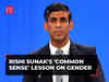 UK PM Rishi Sunak's 'common sense' lesson on gender debate: 'Man is man, and woman is a woman'
