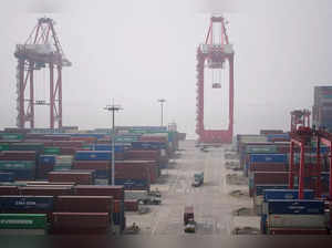 FILE PHOTO: Containers at the Yangshan Deep Water Port in Shanghai