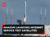 Amazon launches test satellites for its planned internet service to compete with SpaceX, watch!