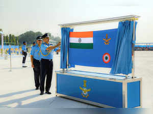 **EDS: IMAGE VIA @IAF_MCC** Prayagraj: Chief of Air Staff Air Chief Marshal VR C...