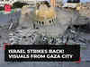 Israel strikes back! Visuals from Gaza City emerge after Israeli forces retaliate against Hamas