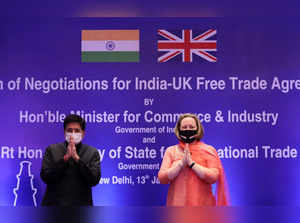 FILE PHOTO: India and Britain launch free trade agreement talks