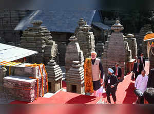 Prime Minister Narendra Modi during a visit to the Jageshwar Dham in Pithoragarh.