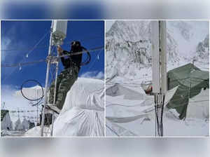 Historic Mobile Tower at Siachen Glacier Connects Soldiers to Families