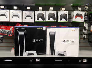 FILE PHOTO: Inside a GameStop store Sony PS5 gaming consoles are pictured
