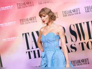 Taylor Swift attends "Taylor Swift: The Eras Tour" Concert Movie World Premiere at AMC The Grove 14 on October 11, 2023 in Los Angeles, California.