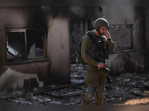 Aftermath of a mass infiltration by Hamas gunmen in Kibbutz Beeri
