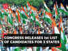 Congress releases first list of candidates for Chhattisgarh, Madhya Pradesh and Telangana elections