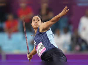 CORRECTS ID  India‚Äôs Annu Rani competes during the women's javelin throw final...
