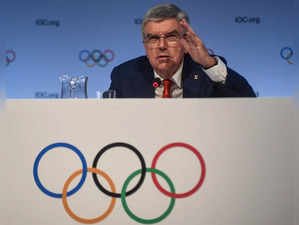 Mumbai: International Olympic Committee (IOC) President Thomas Bach speaks durin...