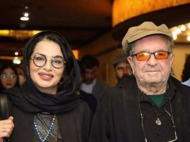 Film-maker Dariush Mehrjui and his wife Vahideh Mohammadifar