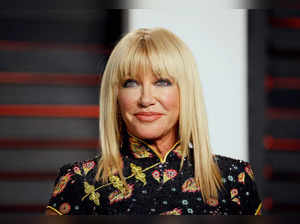 FILE PHOTO: Actress Suzanne Somers arrives at the Vanity Fair Oscar Party in Beverly Hills, California