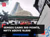 Sensex up 300 points, Nifty surpasses 19,800; Ceat jumps 7%, Jio Fin 2%
