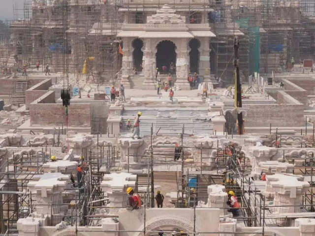 Ayodhya Ram Mandir construction in full swing: See pics - Temple trust ...